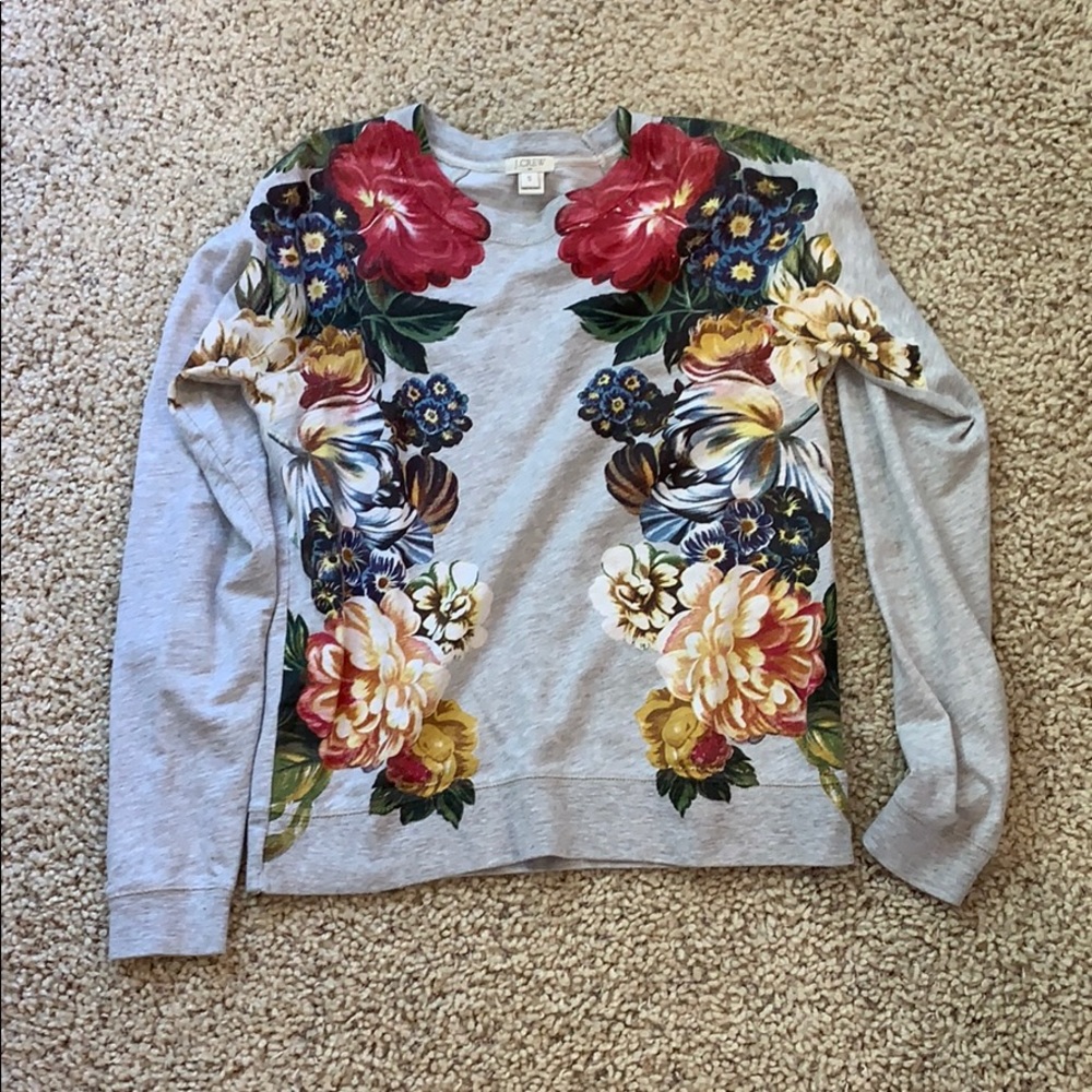 J. Crew floral sweatshirt